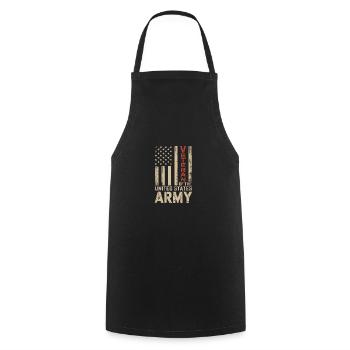 Veteran of The United States Army Veterans Day - Cooking Apron - black - Front - AI Model Male 185 dark (185cm)