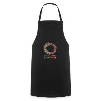 This Is The Season This Is The Reason Christmas - Cooking Apron - black - Front - AI Model Male 185 dark (185cm)