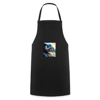 Beach Vibe Otter Cool Surfing Otter - Tablier de cuisine - noir - Devant - AI Model Male 185 dark (185cm)