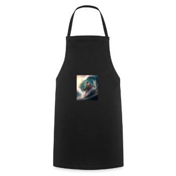 Beach Vibe Otter Cool Surfing Otter - Tablier de cuisine - noir - Devant - AI Model Male 185 dark (185cm)