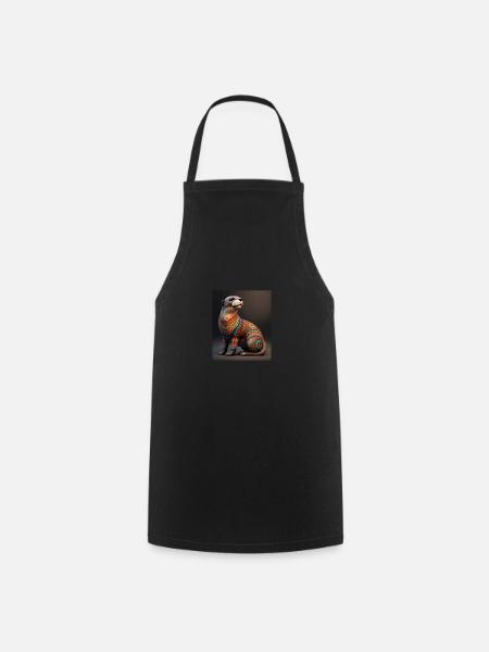 Aesthetic Cool Otter Design Aesthetic Cool Art - Cooking Apron - black