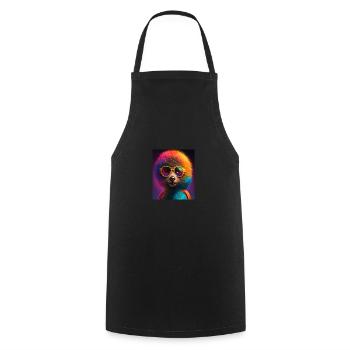 African Otter Pride Pop Art Black Afro Otter - Cooking Apron - black - Front - AI Model Male 185 dark (185cm)