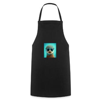 African Otter Pride Pop Art Black Afro Otter - Cooking Apron - black - Front - AI Model Male 185 dark (185cm)