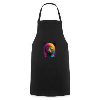 African Otter Pride Pop Art Black Afro Otter - Cooking Apron - black - Front - AI Model Male 185 dark (185cm)