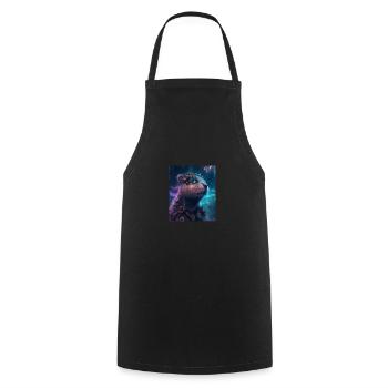 Science Fiction Evolved Animal Robot Otter - Cooking Apron - black - Front - AI Model Male 185 dark (185cm)