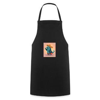 Vaquita Wearing Sombrero Kawaii Dabbing Vaquita - Cooking Apron - black - Front - AI Model Male 185 dark (185cm)