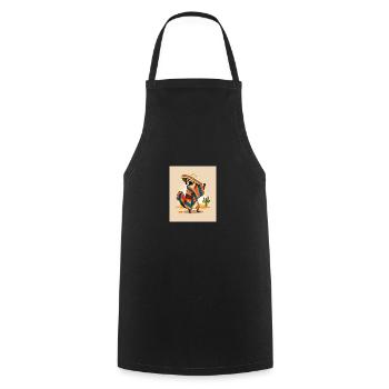 Coati Wearing Sombrero Kawaii Dabbing Coati - Cooking Apron - black - Front - AI Model Male 185 dark (185cm)