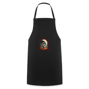 Astronaut Musician Astronaut Playing Guitar On - Cooking Apron - black - Front - AI Model Male 185 dark (185cm)