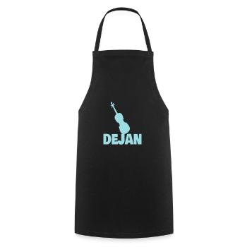 Violoncelle Dejan - Tablier de cuisine - noir - Devant - AI Model Male 185 dark (185cm)