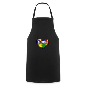 Journée mondiale de sensibilisation à l'autisme - Tablier de cuisine - noir - Devant - AI Model Male 185 dark (185cm)