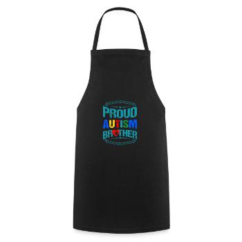 Journée mondiale de l'autisme Asperger frère enfant - Tablier de cuisine - noir - Devant - AI Model Male 185 dark (185cm)