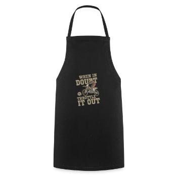Motoball Step on the Gas with Motocross Moto Ball Gift - Cooking Apron - black - Front - AI Model Male 185 dark (185cm)