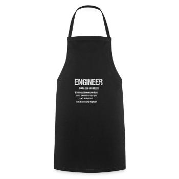 Engineer Wizard Magician Gifts for Engineers - Cooking Apron - black - Front - AI Model Male 185 dark (185cm)