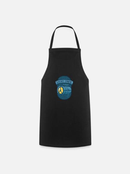 LIGHT CREW Retro light lighting technician gift - Cooking Apron - black