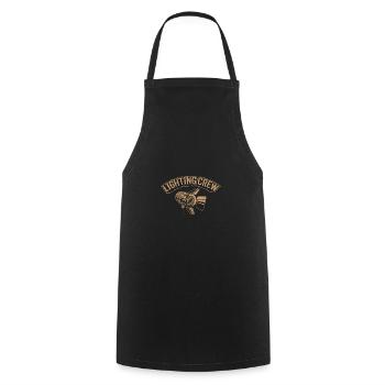LIGHTING CREW Retro light lighting technician gift - Cooking Apron - black - Front - AI Model Male 185 dark (185cm)