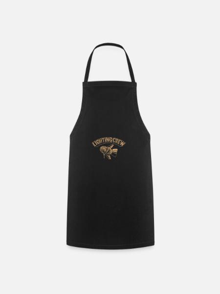 LIGHTING CREW Retro light lighting technician gift - Cooking Apron - black