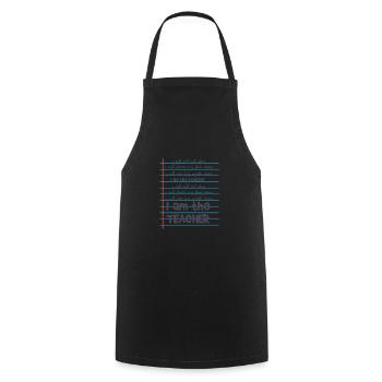 Je suis l'enseignant - Tablier de cuisine - noir - Devant - AI Model Male 185 dark (185cm)