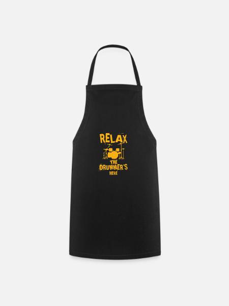 DRUMMER gift drums for THE drummer - Cooking Apron - black