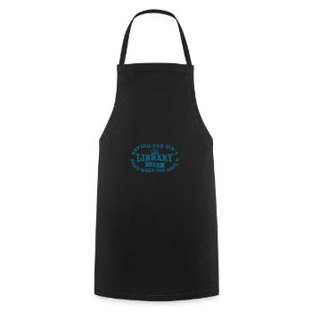 Library Employee Bookworm Book lover - Cooking Apron - black - Front - AI Model Male 185 dark (185cm)