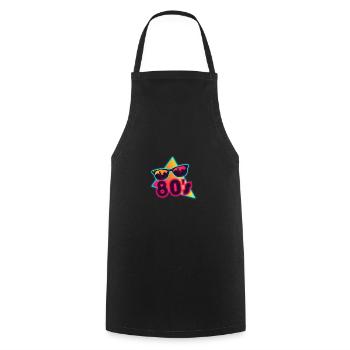 80s Sunglasses 80s Outfir 80s Theme Party 80s - Cooking Apron - black - Front - AI Model Male 185 dark (185cm)