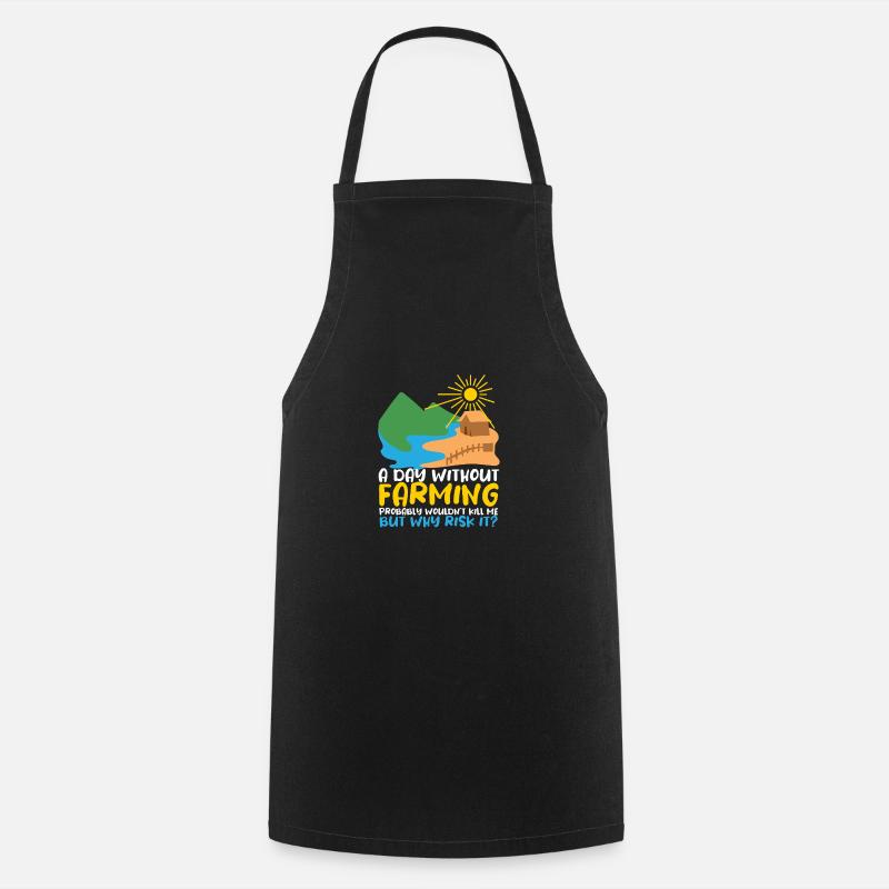 Farmers Funny farmer - Cooking Apron - black
