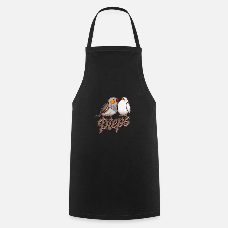 Pinsons zèbres PIEPS Pinsons - Tablier de cuisine - noir