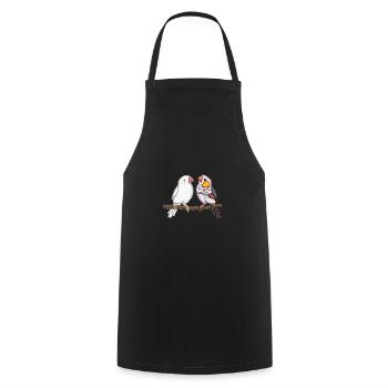 Zebra finches zebra finch magnificent finches bird lovers - Cooking Apron - black - Front - AI Model Male 185 dark (185cm)