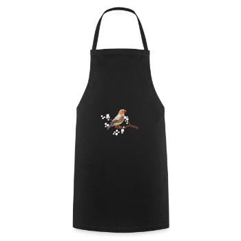 Zebrafinch Zebra finches magnificent finches bird lovers - Cooking Apron - black - Front - AI Model Male 185 dark (185cm)