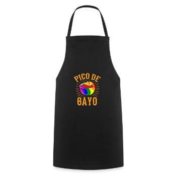 PICO DE GAYO LGBT Pride Gay Pride Month LGBTQ - Tablier de cuisine - noir - Devant - AI Model Male 185 dark (185cm)
