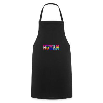 LGBT Human Flag LGBT Pride Gay Pride Month LGBTQ - Kochschürze - Schwarz - Vorne - AI Model Male 185 dark (185cm)