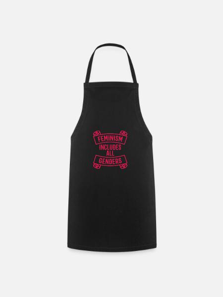 Feminism Includes All Genders Couple lesbienne - Tablier de cuisine - noir