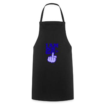 ICH BIN 22 MITTELFINGER 22 Geburtstag Papa Kollege - Kochschürze - Schwarz - Vorne - AI Model Male 185 dark (185cm)
