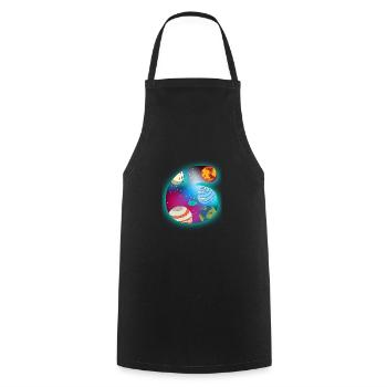 I AM 6 6 birthday boy 6 years space - Cooking Apron - black - Front - AI Model Male 185 dark (185cm)