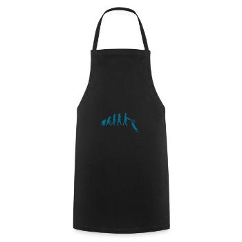 Freediving Evolution Freediver Apnea Divers - Cooking Apron - black - Front - AI Model Male 185 dark (185cm)
