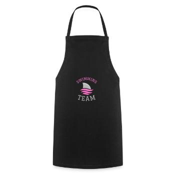 Competitive Swimmer Swimming Team - Cooking Apron - black - Front - AI Model Male 185 dark (185cm)