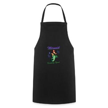 Meerjungfrauen Schwimmen Spruch Mermaid Swimming - Kochschürze - Schwarz - Vorne - AI Model Male 185 dark (185cm)