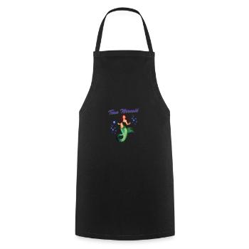 Meerjungfrauen Schwimmen Spruch Team Mermaid - Kochschürze - Schwarz - Vorne - AI Model Male 185 dark (185cm)