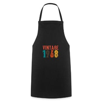 Anniversaire Papa Vintage 1968 - Tablier de cuisine - noir - Devant - AI Model Male 185 dark (185cm)