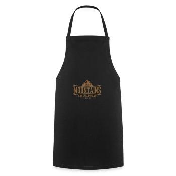 Bergsteiger Sprüche The Mountains Are Calling And - Cooking Apron - black - Front - AI Model Male 185 dark (185cm)