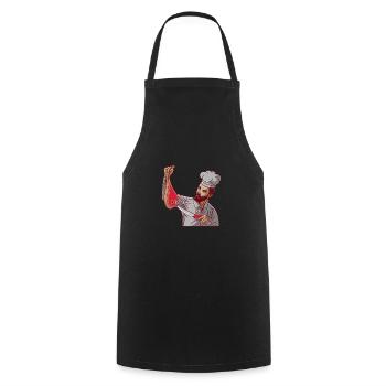 Türkisches Restaurant Koch Mit T-Bone Steak Und - Kochschürze - Schwarz - Vorne - AI Model Male 185 dark (185cm)