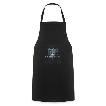 Gothic Lover Sick from Illness - Cooking Apron - black - Front - AI Model Male 185 dark (185cm)