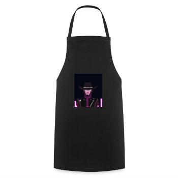 Goth Synthwave Outrun Goth Cowboy - Kochschürze - Schwarz - Vorne - AI Model Male 185 dark (185cm)