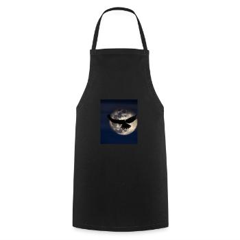 Goth Gothic Lover Shadow of a Bird of Prey - Cooking Apron - black - Front - AI Model Male 185 dark (185cm)