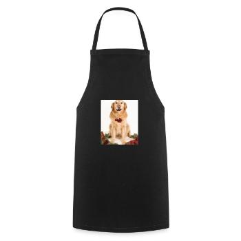 Christmas Dogs Golden Retriever Advent Wreath - Cooking Apron - black - Front - AI Model Male 185 dark (185cm)