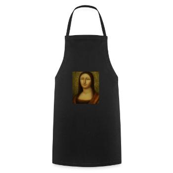 Gustav Klimt Style Portrait of a Woman - Cooking Apron - black - Front - AI Model Male 185 dark (185cm)