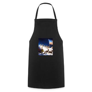 Père Noël américain avec - Tablier de cuisine - noir - Devant - AI Model Male 185 dark (185cm)