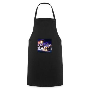 Père Noël américain avec - Tablier de cuisine - noir - Devant - AI Model Male 185 dark (185cm)