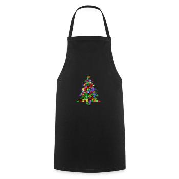 Weihnachten Weihnachtsbaum Aus Geschenken - Kochschürze - Schwarz - Vorne - AI Model Male 185 dark (185cm)