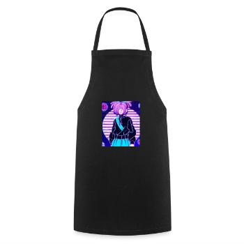 Pastel Aesthetic Sad Anime Girl - Kochschürze - Schwarz - Vorne - AI Model Male 185 dark (185cm)