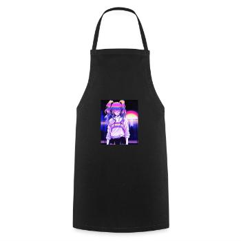 Pastel Esthétique Triste Anime Fille - Tablier de cuisine - noir - Devant - AI Model Male 185 dark (185cm)